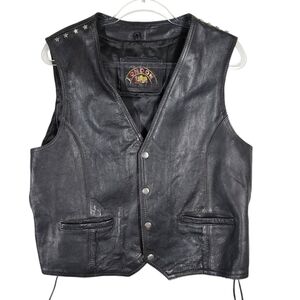 LONDON STUDDED MOTORCYCLE VEST